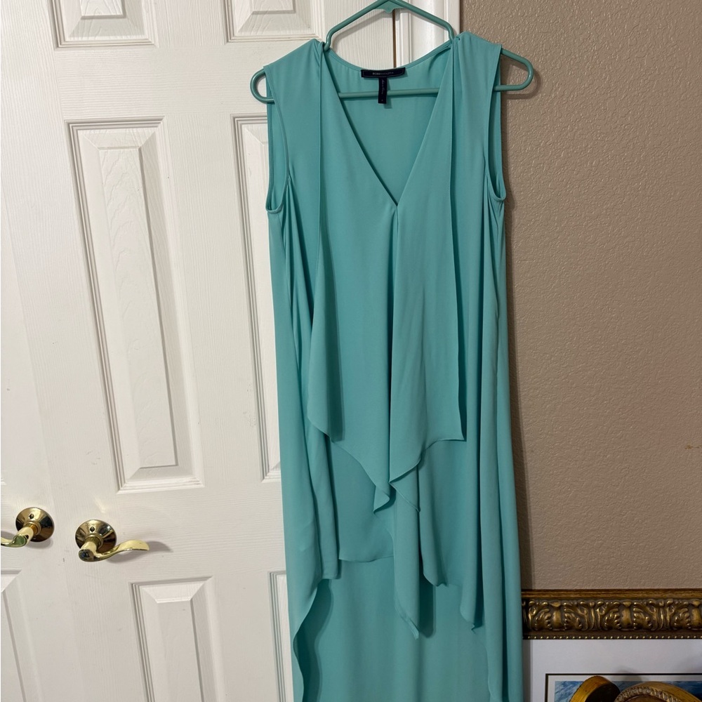 BCBGMaxAzria Sleeveless High Low Dress in Teal